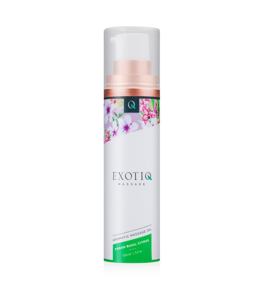 Massage oil with basil and citrus aroma Exotiq, 100 ml - notaboo.es