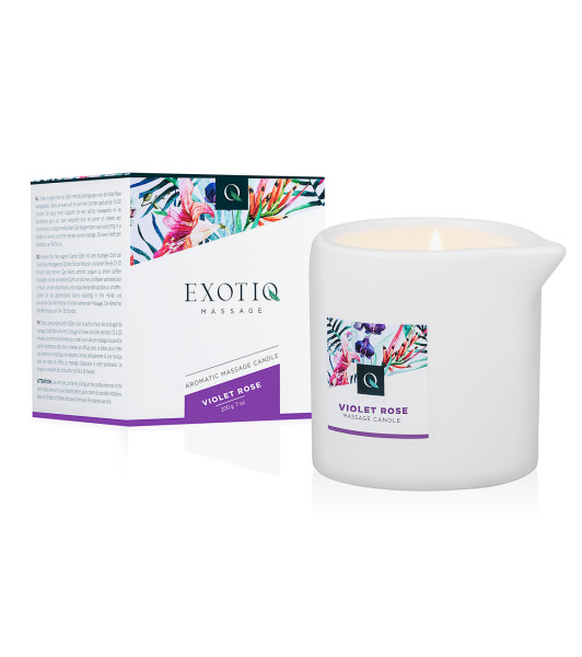 Violet rose scented massage candle Exotiq, 200 g - notaboo.es