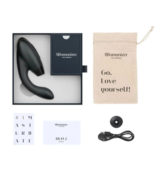 Vibrador-estimulador sin contacto Womanizer Duo 2 Negro - 5 - notaboo.es