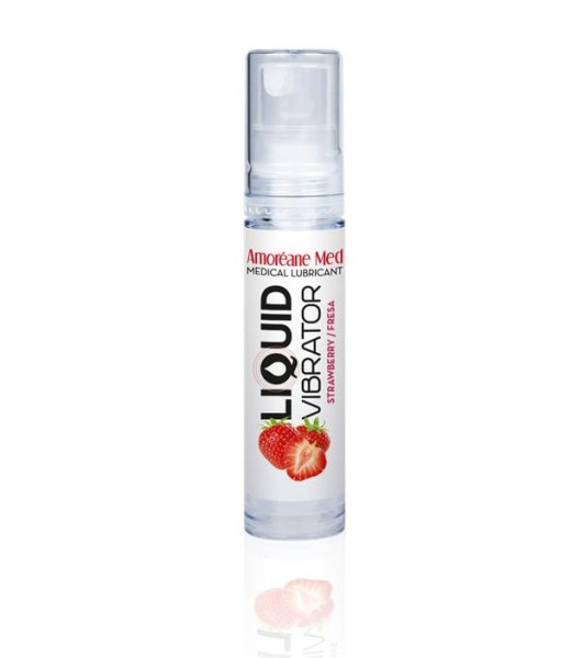 Liquid vibrator with strawberry flavor Amoreane, 10 ml - notaboo.es