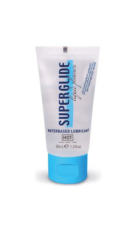 <p>Waterbased lubricant HOT Superglide Liquid Pleasure, 30 ml<br></p>