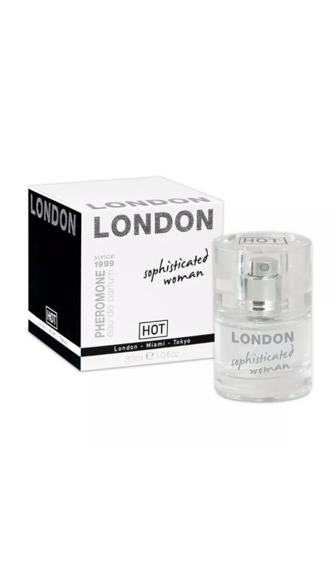 <p>Perfume con feromonas para mujer HOT LONDON mujer sofisticada, 30 ml<br></p>