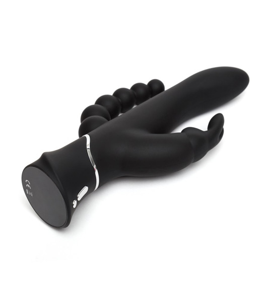 Vibrador Rabbit con estimulación anal Happy Rabbit Triple negro 25.4 x 4.3 cm - 4 - notaboo.es