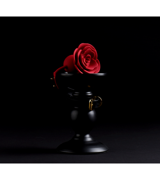 Кляп роза UPKO силикон и итальянская кожа, черный - 7 - notaboo.es