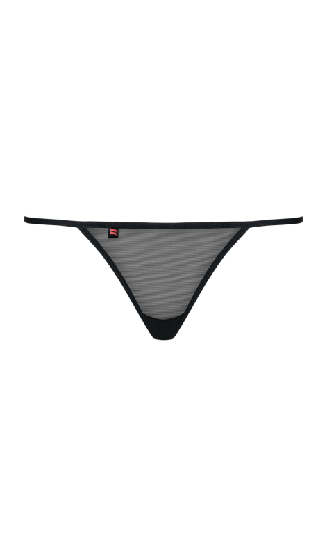 <p> Thong with decorative decoration on the back Obsessive black, L/XL<br></p>