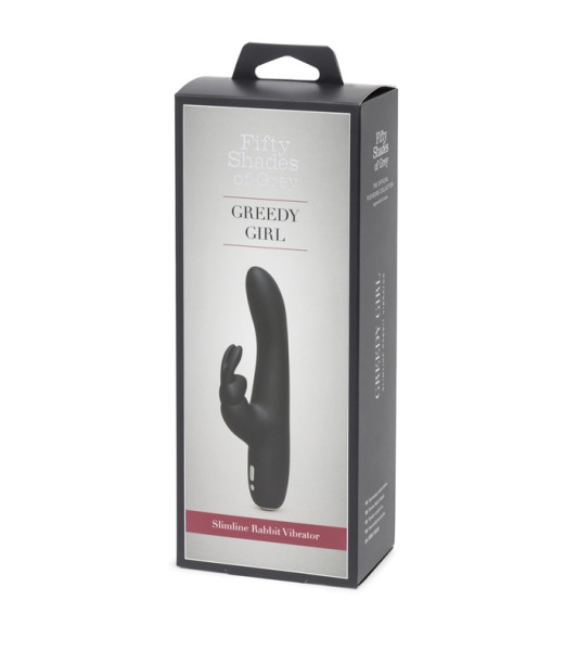 Fifty Shades of Grey Greedy Girl Rechargeable Slimline Rabbit Vibrator - 12 - notaboo.es