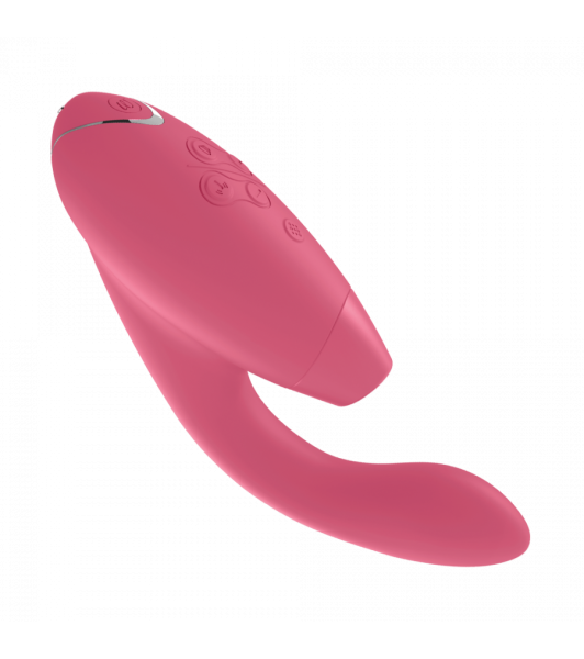 Vacuum clitoris stimulator with vaginal vibrator Womanizer Duo Raspberry - 2 - notaboo.es