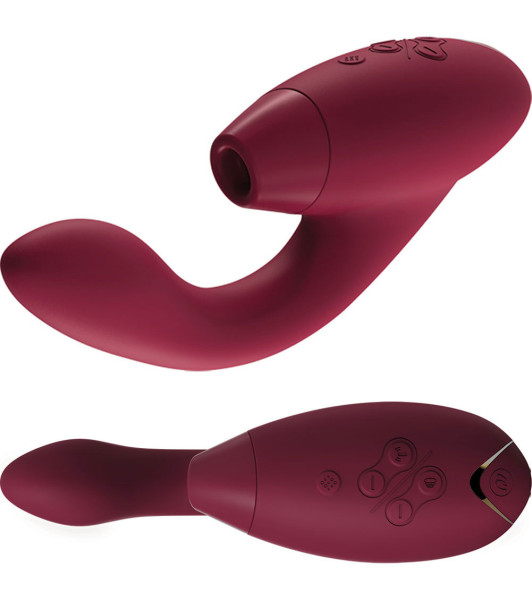Vacuum clitoris stimulator with vaginal vibrator Womanizer Duo burgundy - 3 - notaboo.es
