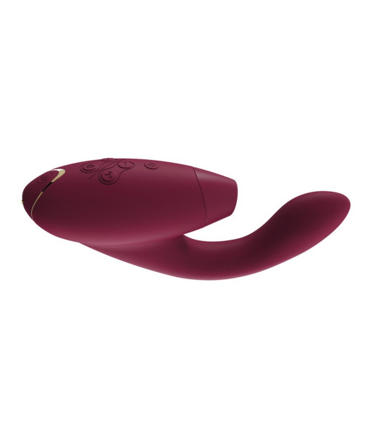 Vacuum clitoris stimulator with vaginal vibrator Womanizer Duo burgundy - 2 - notaboo.es