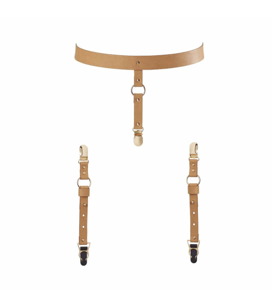 MAZE - Suspender Belt for Underwear & Stockings Brown - 5 - notaboo.es