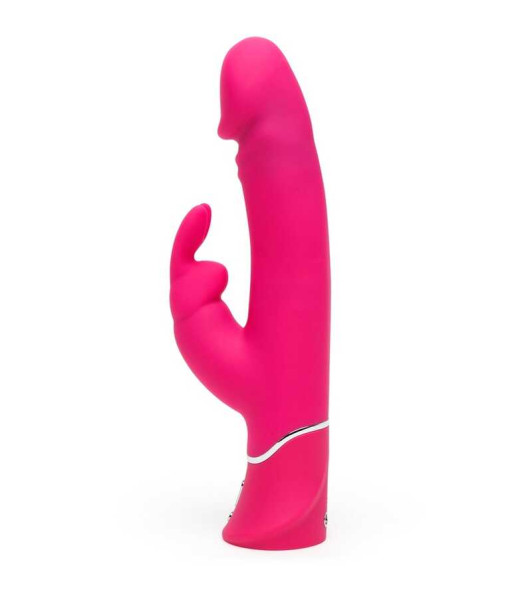 Conejo vibrador en relieve Happy Rabbit rosa, 24 x 4 cm - notaboo.es