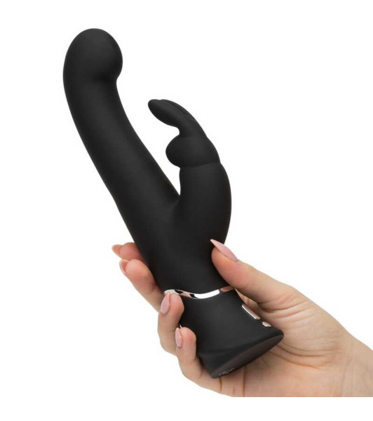 Conejo vibrador Happy Rabbit negro, 24 x 4 cm - 1 - notaboo.es