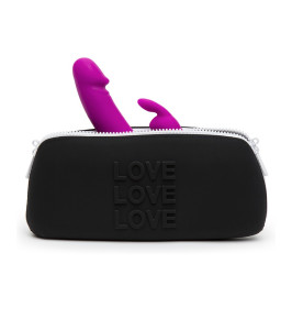 Case for storing sex toys LOVE Happy Rabbit, black, 26 x 11 cm - notaboo.es