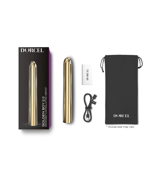 Vibrador Golden Boy 2.0 Dorcel dorado, 19 x 2,3 cm - 4 - notaboo.es
