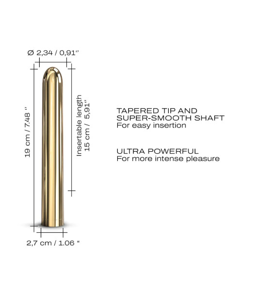 Vibrador Golden Boy 2.0 Dorcel dorado, 19 x 2,3 cm - 3 - notaboo.es