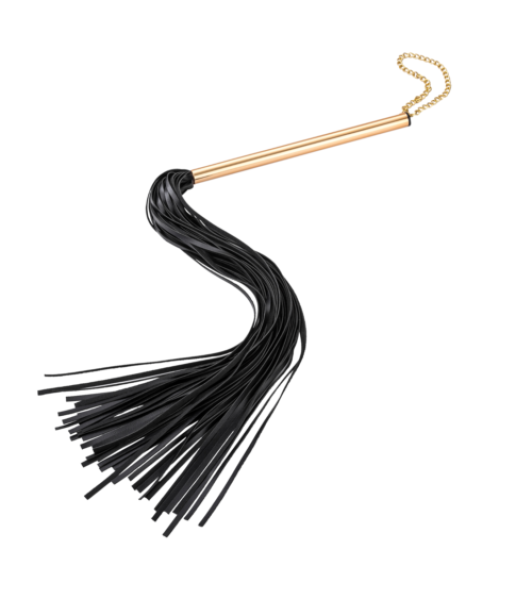 Scourge with golden handle Roomfun black, 75 cm - notaboo.es