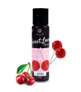 Edible water-based lubricant Secret Play Sweet Love Cherry Lollipop, 60 ml - notaboo.es