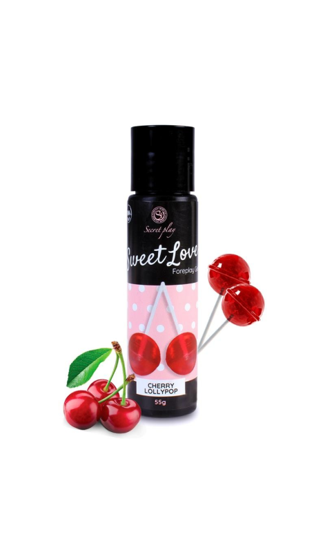 <p>Edible water-based lubricant Secret Play Sweet Love Cherry Lollipop, 60 ml<br></p>