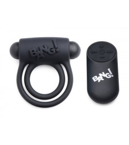 Erection ring with vibration ¡Bang! with remote control, black - notaboo.es