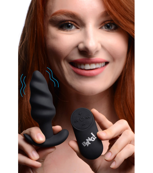 Vibrated anal plug ¡Bang! with remote control, black - 5 - notaboo.es