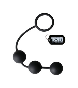Tom of Finland Silicone Cock Ring with 3 Weighted Balls - notaboo.es