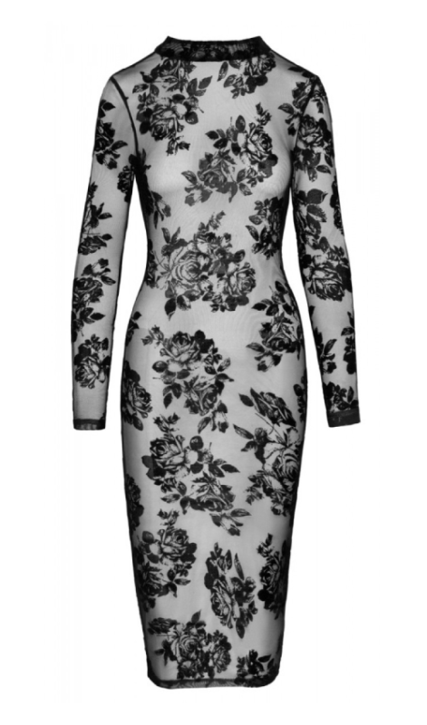 Translucent floral patterned dress