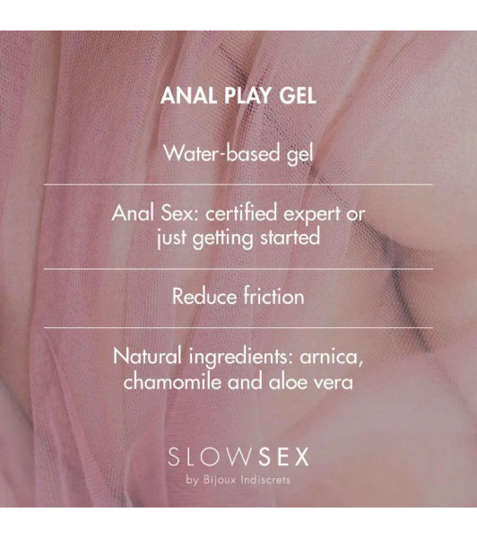 Sachette ANAL PLAY Slow Sex by Bijoux Indiscrets water-based anal stimulation gel - 3 - notaboo.es