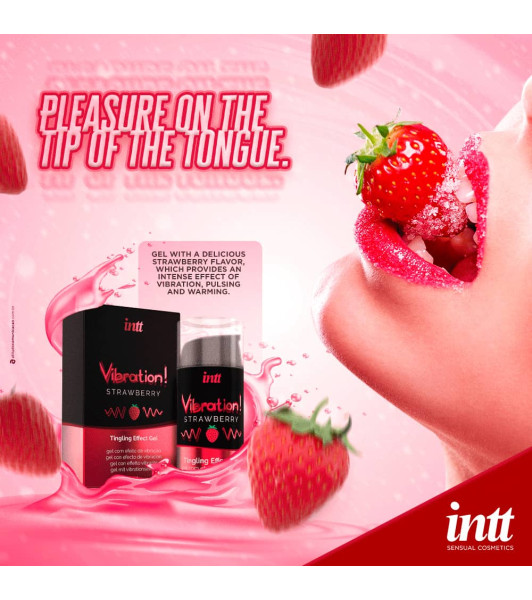 Vibration strawberry INTT, 15 ml - 4 - notaboo.es