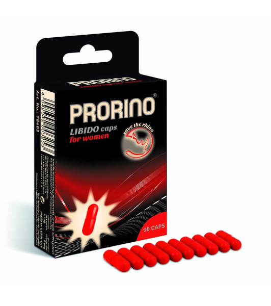 Prorino Hot - stimulating capsules for women, 10 tabl - notaboo.es