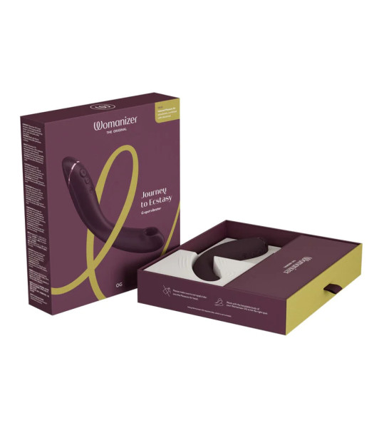 G-spot vibrator Womanizer OG Aubergine with wave stimulation, burgundy, 17.6 x 3.9 cm - 9 - notaboo.es