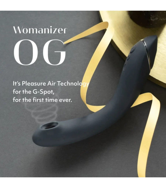 Vibrador punto G Womanizer OG Dark Gray con estimulación por ondas, negro, 17,6 x 3,9 cm - 15 - notaboo.es