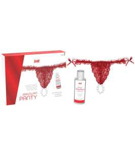 INTT BRAZILIAN PANTY RED Conjunto de braguita y lubricante - notaboo.es