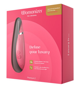 Estimulador de clítoris sin contacto Womanizer Premium 2, rosa - notaboo.es