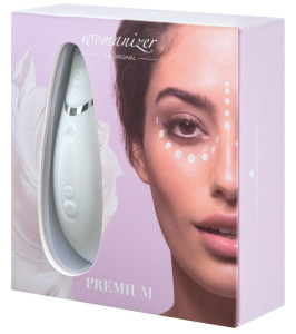 Estimulador de clítoris sin contacto Womanizer Premium, blanco - notaboo.es