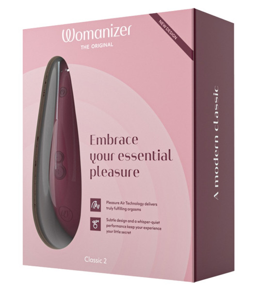 Non-contact clitoris stimulator Womanizer Classic 2, burgundy - notaboo.es