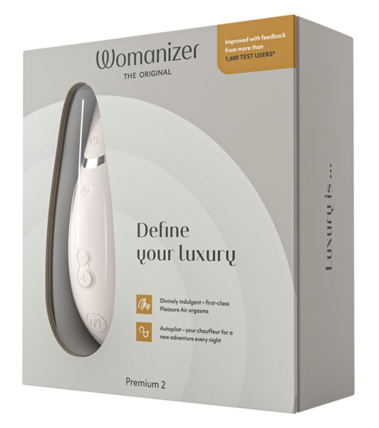 Non-contact clitoral stimulator Womanizer Premium 2, gray - notaboo.es