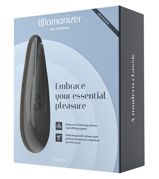 Non-contact clitoral vacuum stimulator Womanizer Classic 2, black - notaboo.es