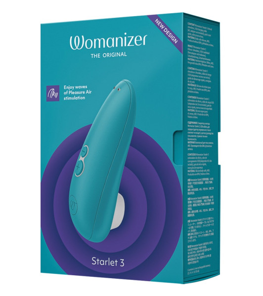 Non-contact clitoris stimulator Starlet 3 Womanizer, turquoise - notaboo.es