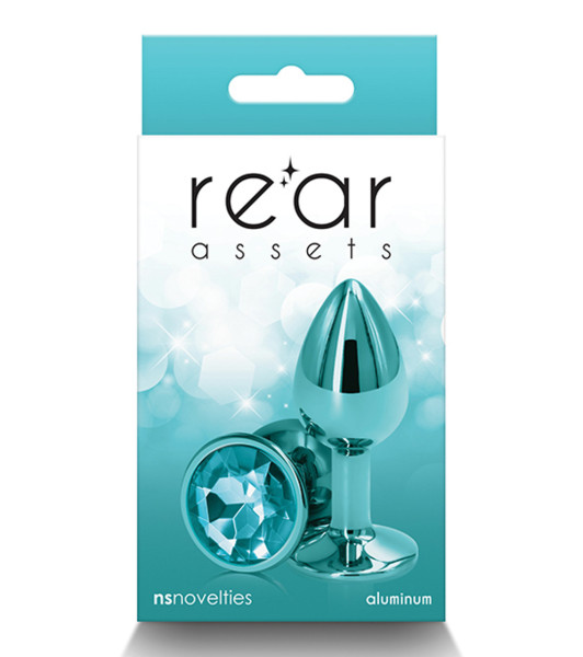 NS Novelties Anal Tube S with Crystal, teal, 7 x 3.2cm - 3 - notaboo.es