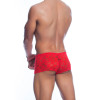 Sexy men's lace briefs Boy Short, S/M, Red - 2 - notaboo.es