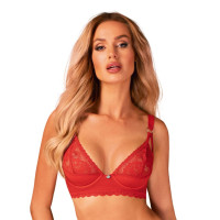 Sexy Obsessive Belovya bra, XS/S, with lace, with boning, red