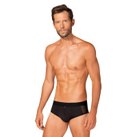 Men's panties S/M Obsessive Boldero, with mesh, black
