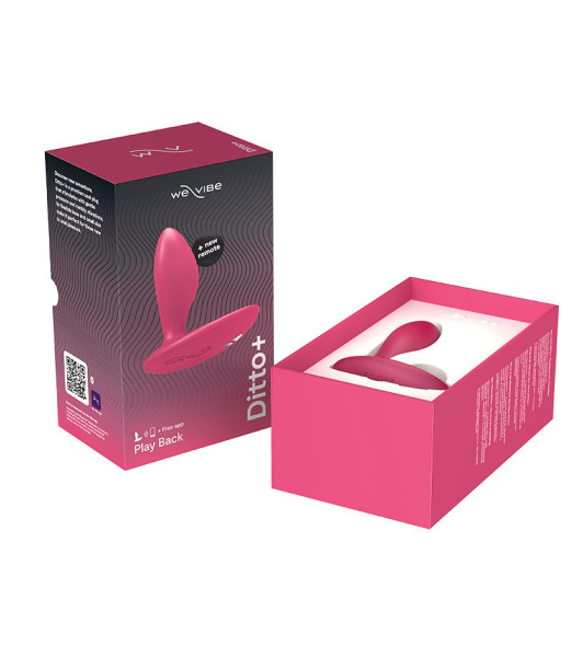 We-Vibe Ditto+ Cosmic Pink Vibrating Anal Plug with Remote and Phone Control, Pink - 10 - notaboo.es