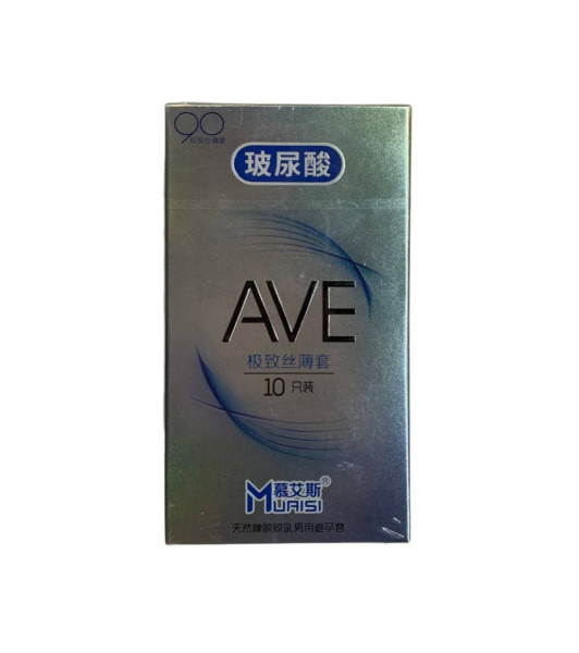 Condoms AVE  prolongingi ribbed grey box 10 psc - notaboo.es