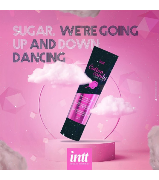 Intt Cotton Candy Lubricant, 100ml, water-based with candyfloss flavouring - 1 - notaboo.es