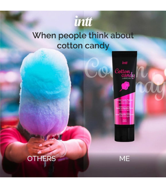 Intt Cotton Candy Lubricant, 100ml, water-based with candyfloss flavouring - 3 - notaboo.es