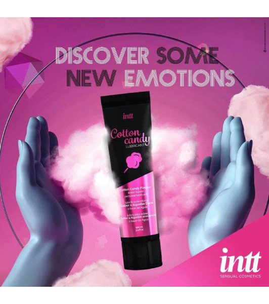 Intt Cotton Candy Lubricant, 100ml, water-based with candyfloss flavouring - 2 - notaboo.es
