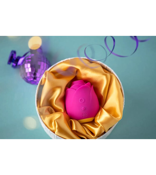 Estimulador de clítoris Romp Rose Vacuum en forma de rosa, rosa - 5 - notaboo.es