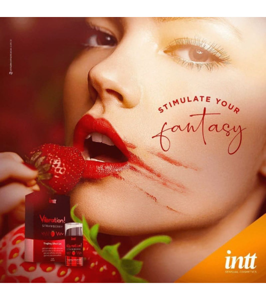 Massage gel Intt, with strawberry flavor and aroma, 30 ml - 3 - notaboo.es