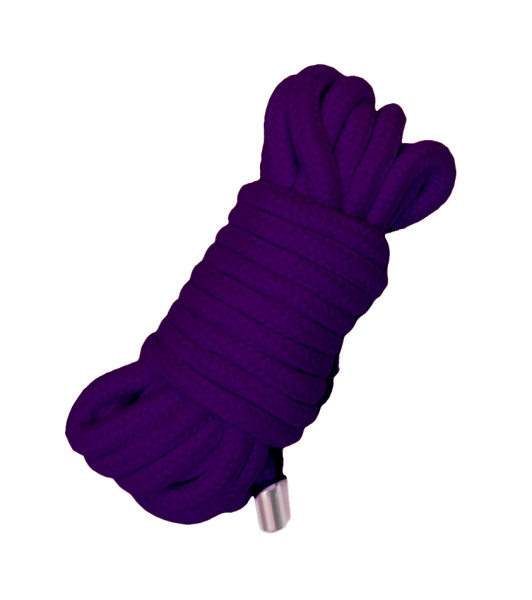 Cuerda de algodón con punta metálica 5M púrpura - notaboo.es